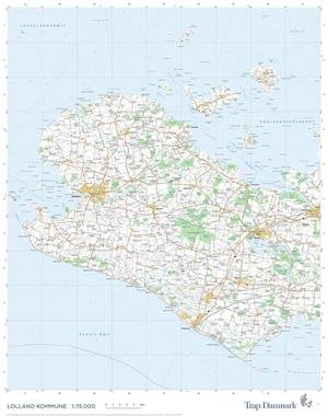 Cover for Trap Danmark · Trap Danmark: Falset kort over Lolland Kommune (Map) [1. Painos] (2022)