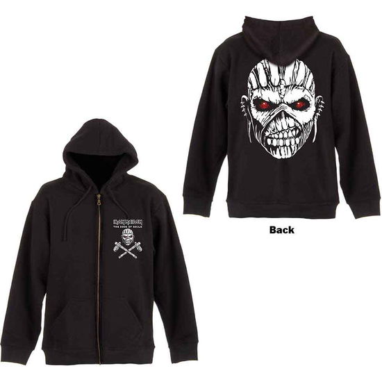 Cover for Iron Maiden · Iron Maiden Unisex Zipped Hoodie: Eddie Axe (Back Print) (Hoodie)