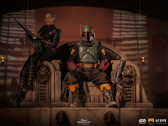 Star Wars the Madalorian Boba Fett and Fennec on the Throne - Star Wars - Marchandise - IRON STUDIO - 0609963128105 - 