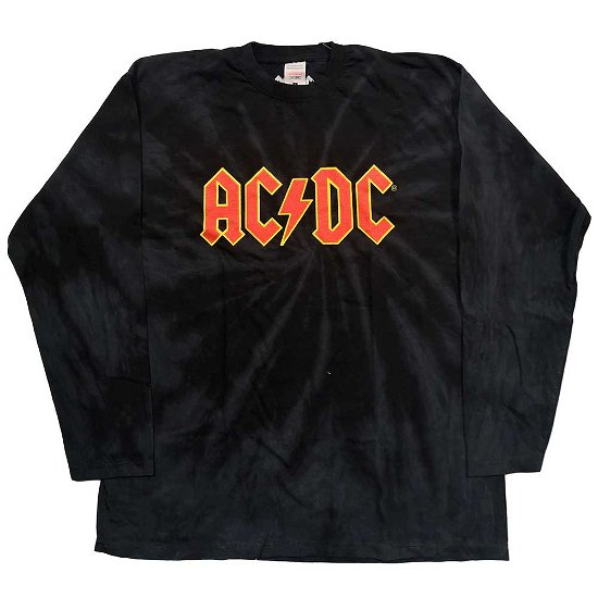AC/DC Unisex Long Sleeve T-Shirt: Logo (Wash Collection) - AC/DC - Merchandise -  - 5056561017105 - 