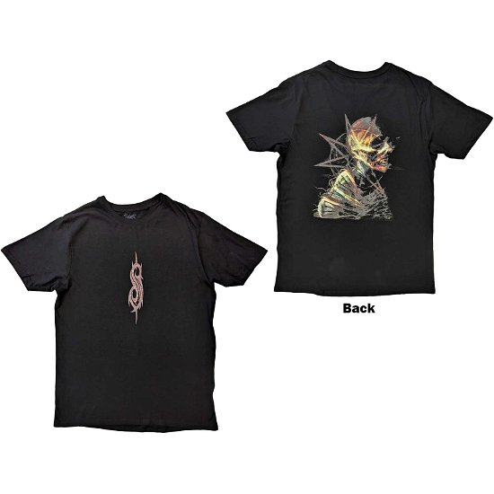 Slipknot Unisex T-Shirt: Skeleton & Pentagram (Back Print) - Slipknot - Produtos -  - 5056561088105 - 
