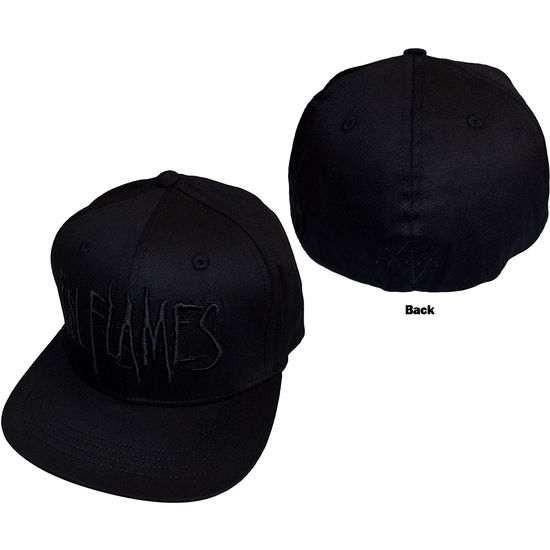 Cover for In Flames · In Flames Unisex Snapback Cap: Black Logo (Back Print) (CLOTHES) (2024)