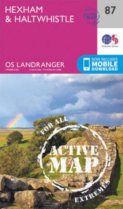 Cover for Ordnance Survey · Hexham &amp; Haltwhistle - OS Landranger Active Map (Map) [February 2016 edition] (2016)