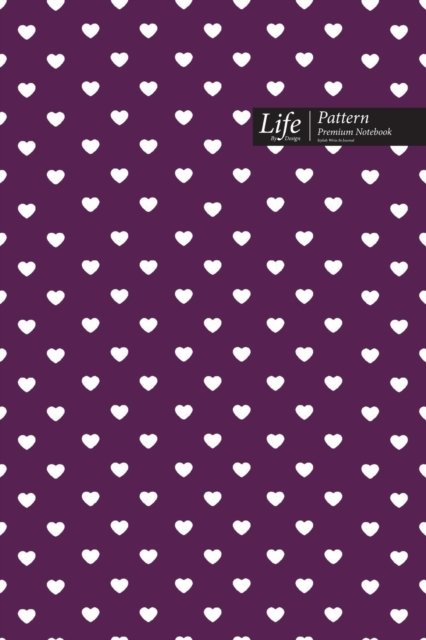 Cover for Design · Hearts Pattern Composition Notebook, Dotted Lines, Wide Ruled Medium Size 6 x 9 Inch (A5), 144 Sheets Purple Cover (Paperback Book) (2020)