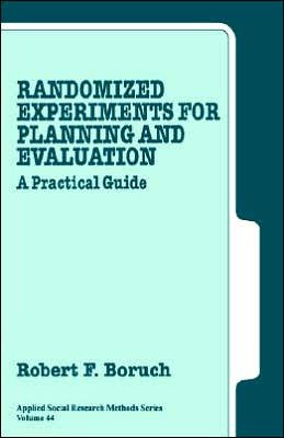 Cover for Robert F. Boruch · Randomized Experiments for Planning and Evaluation: A Practical Guide - Applied Social Research Methods (Paperback Book) (1997)