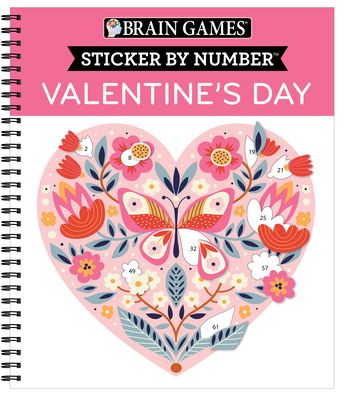 Brain Games - Sticker by Number: Valentine's Day - Publications International Ltd - Livres - Publications International, Ltd. - 9781645589105 - 1 février 2022