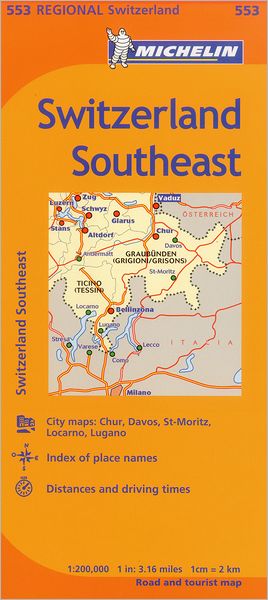 Switzerland, Southeast (Maps / Regional (Michelin)) - Michelin Travel & Lifestyle - Książki - Michelin - 9782067175105 - 15 kwietnia 2017