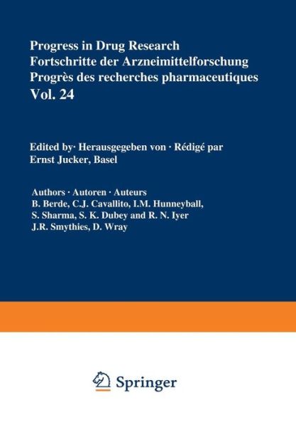 Cover for Jucker · Progress in Drug Research / Fortschritte der Arzneimittelforschung / Progres des recherches pharmaceutiques - Progress in Drug Research (Paperback Book) [Softcover reprint of the original 1st ed. 1980 edition] (2012)