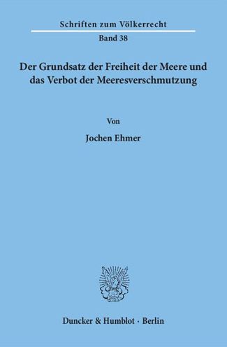 Cover for Ehmer · Der Grundsatz der Freiheit der Me (Buch) (1974)