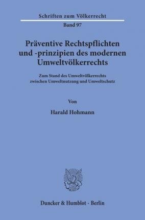 Cover for Hohmann · Präventive Rechtspflichten und (Bog) (1992)