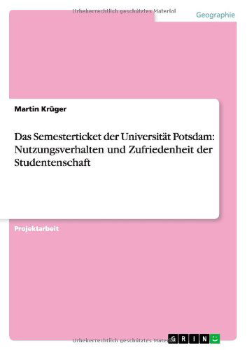 Cover for Krüger · Das Semesterticket der Universit (Buch) [German edition] (2013)
