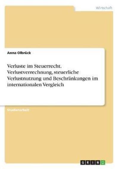 Cover for Olbrück · Verluste im Steuerrecht. Verlus (Bok)