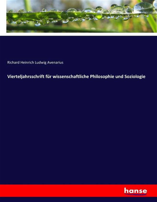 Cover for Avenarius · Vierteljahrsschrift für wisse (Bok) (2017)