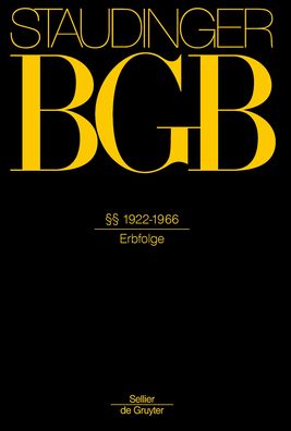 Cover for Staudinger · BGB.§§ 1922-1966 Erbrecht (Book) (2016)