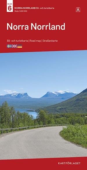 Cover for Norstedts · Bil- &amp; turistkartan: Norra Norrland : bil- och turistkarta - road map - Straßenkarte (Gebundenes Buch) (2022)