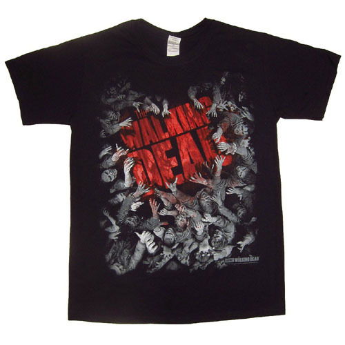 Walker Horde + Logo T-shirt - Black - The Walking Dead - Merchandise -  - 5055139368106 - 