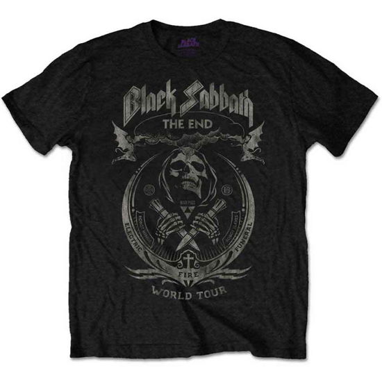 Black Sabbath Unisex T-Shirt: The End Mushroom Cloud - Black Sabbath - Marchandise - MERCHANDISE - 5055979988106 - 20 décembre 2019