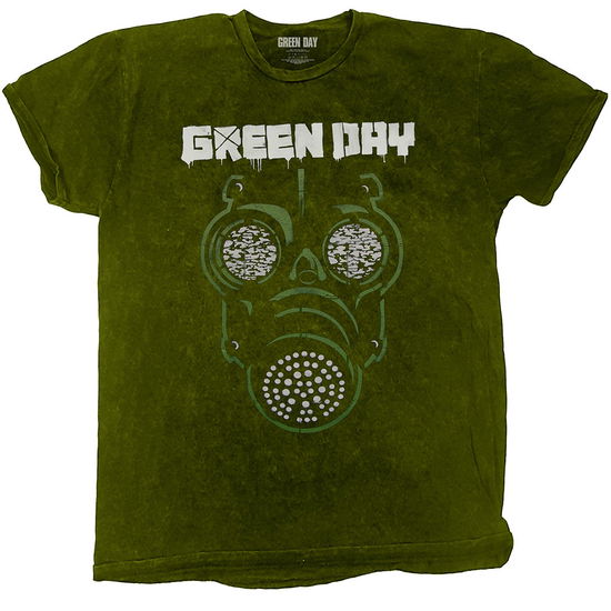 Green Day Unisex T-Shirt: Gas Mask (Wash Collection) - Green Day - Koopwaar -  - 5056368693106 - 