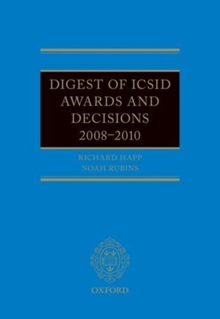 Cover for Richard; Rubin Happ · Digest of Icsid Awards &amp; Decisions 20082 (Inbunden Bok) (2025)