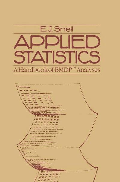 Cover for David Cox · Applied Statistics: A Handbook of BMDP (TM) Analyses (Paperback Book) [1987 edition] (1986)