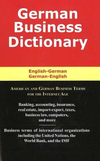 Cover for Morry Sofer · German Business Dictionary: English-German, German-English (Paperback Book) (2015)