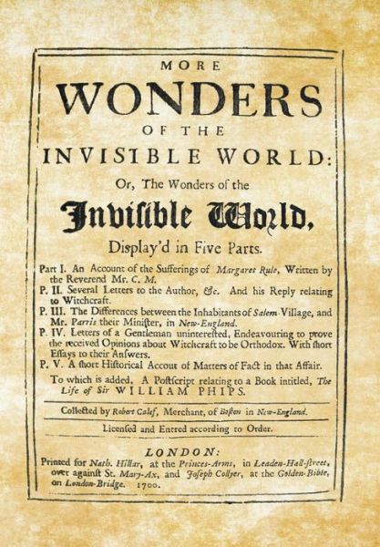 Cover for Katie Fox · More Wonders of the Invisible World : Or the Wonders of the Invisible World, Displayed in Five Parts (Book) (2020)