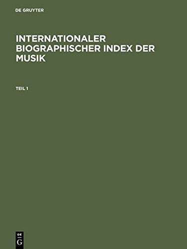 Cover for Kurt Dorfmuller · Internationaler Biographischer Index Der Musik: Komponisten, Dirigenten, Instrumentalisten Und Sanger (Innbunden bok) [Reprint 2015 edition] (1995)