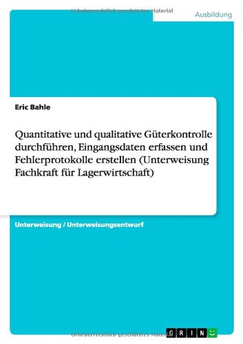 Cover for Eric Bahle · Quantitative und qualitative Güterkontr (Book) [German edition] (2010)
