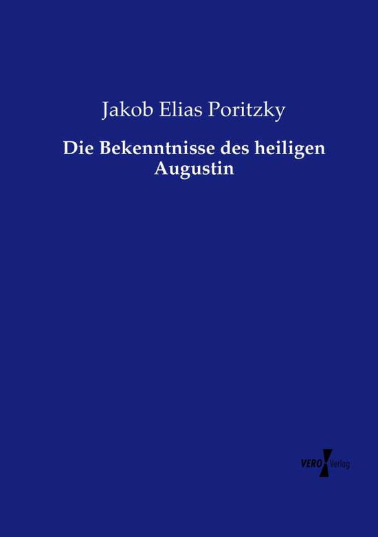 Cover for Poritzky · Die Bekenntnisse des heiligen (Book) (2019)