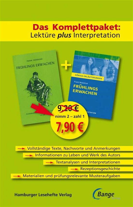 Cover for Wedekind · Abi-Komplettpaket:Frühlings (Bok)
