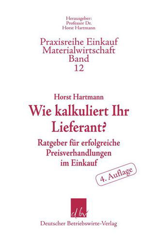Cover for Hartmann · Wie kalkuliert Ihr Lieferant? (Book) (2019)