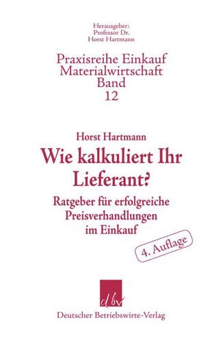 Cover for Hartmann · Wie kalkuliert Ihr Lieferant? (Bog) (2019)