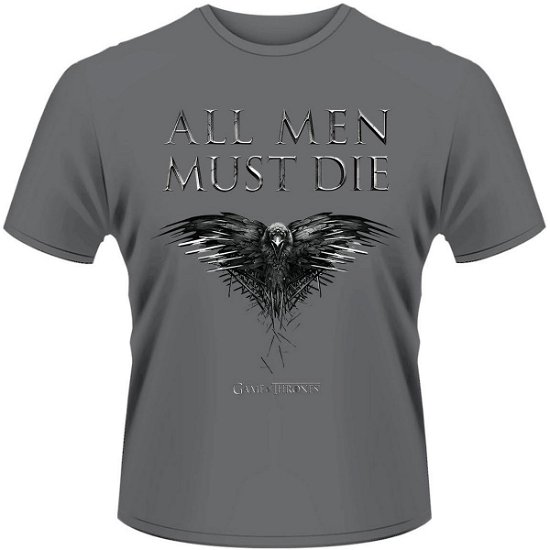 Cover for Game of Thrones · All men Must Die (T-shirt) [size XL] [Grey edition] (2015)