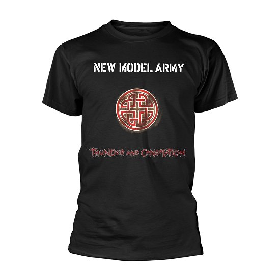 Cover for New Model Army · Thunder and Consolation (Black) (T-shirt) [size S] [Black edition] (2019)