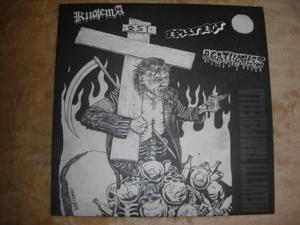 Cover for Agathocles / Eristetyt / Kuolema · Helvetti Tampereella (LP) (2021)