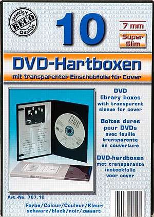 Music Protection - 10x Single Slim Dvd Case - Black - Beco (AV-ACC) - Music Protection - Koopwaar - Beco - 4000976707107 - 