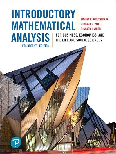 Cover for Ernest Haeussler · Introductory Mathematical Analysis for Business, Economics, and the Life and Social Sciences (Inbunden Bok) (2018)