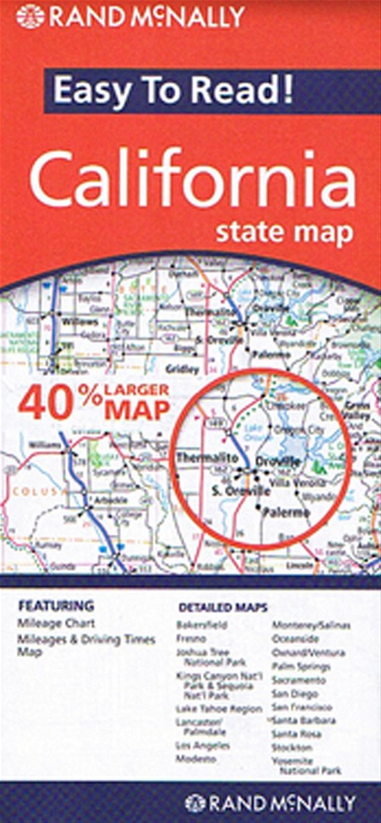 Cover for Rand McNally · Easy to Read State Map: California (Gebundenes Buch) (2014)