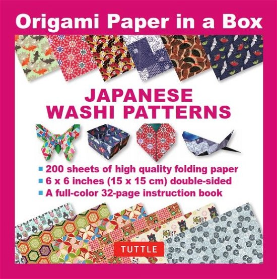 Cover for Tuttle Publishing · Origami Paper in a Box - Japanese Washi Patterns 200 sheets: 6x6 Inch High-Quality Origami Paper and  32-page Instructional Book (Buch) (2018)