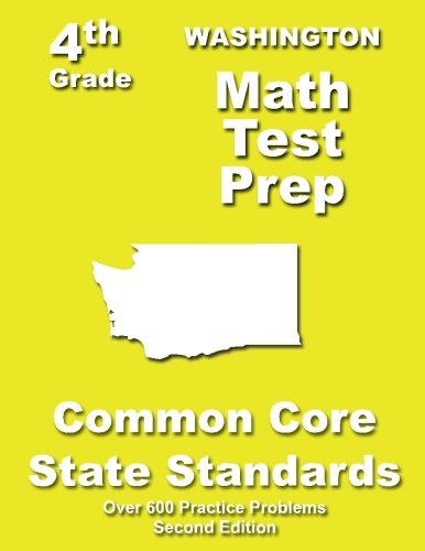 Cover for Teachers' Treasures · Washington 4th Grade Math Test Prep: Common Core Learning Standards (Paperback Book) (2013)