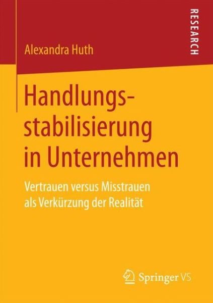 Cover for Huth · Handlungsstabilisierung in Unterne (Bog) (2017)