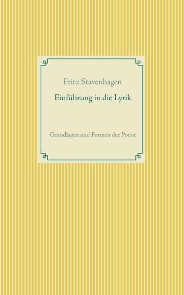 Cover for Fritz Stavenhagen · Einfuhrung in die Lyrik (Paperback Book) (2019)