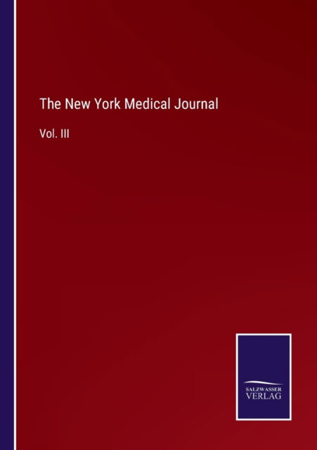 Cover for Salzwasser Verlag · The New York Medical Journal (Paperback Book) (2022)