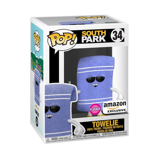 POP figure South Park Towelie Flocked Exclusive Funko POP vinyl figure 9cm in window gift box. - Funko - Merchandise - Funko - 0889698573108 - 