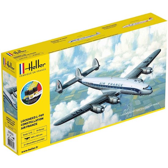 1/72 Starter Kit Lockheed L-749 Constellation Air France - Heller - Produtos - MAPED HELLER JOUSTRA - 3279510563108 - 