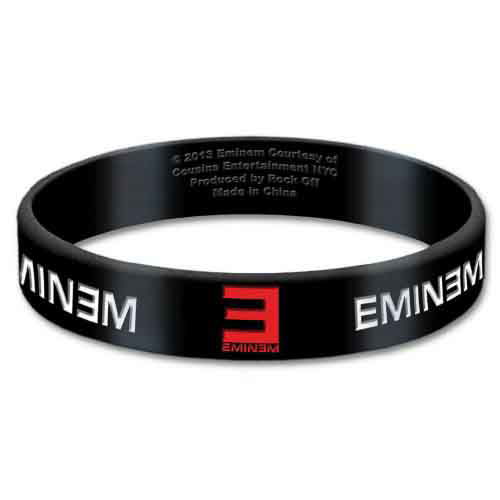 Eminem Gummy Wristband: Logo - Eminem - Fanituote - Bravado - 5055295369108 - tiistai 25. marraskuuta 2014