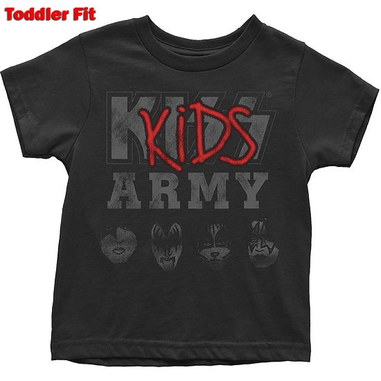 Cover for Kiss · KISS Kids Toddler T-Shirt: Army (12 Months) (T-shirt) [size 6-12mths] [Black - Kids edition]