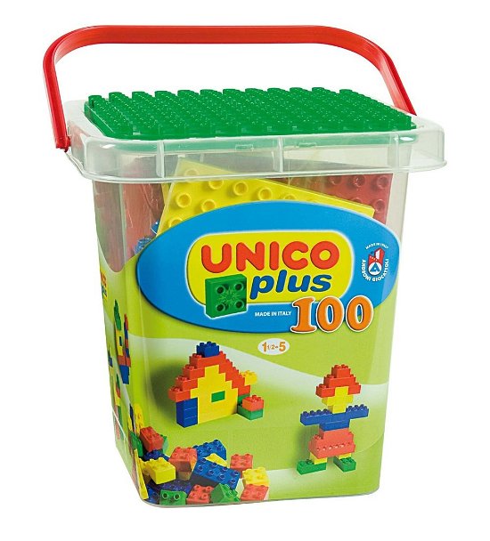 Cover for Unico Plus · Bausteine 100 Teile im Eimer Unico (Toys)