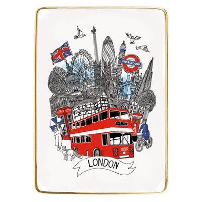 London Medium Porcelain Tray - Sarah McMenemy - Merchandise - Galison - 9780735356108 - 14. september 2018