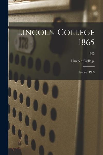 Cover for Lincoln College · Lincoln College 1865 (Paperback Book) (2021)